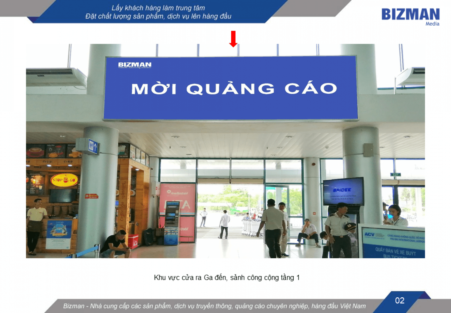 quảng cáo hộp đèn sân bay Phú Bài