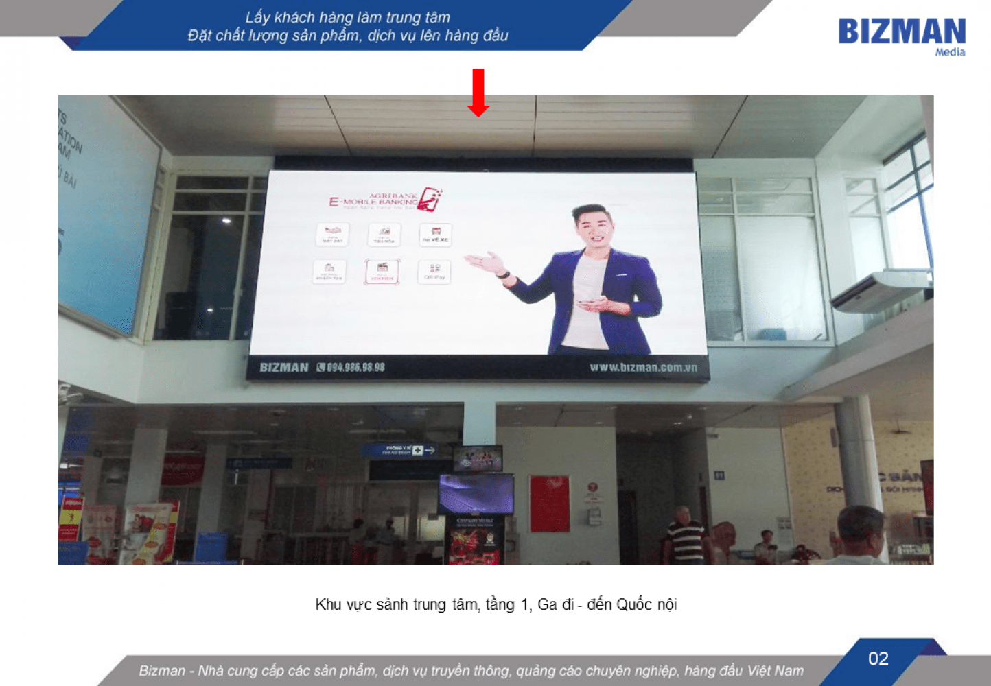 quảng cáo màn hình led sân bay Phú Bài